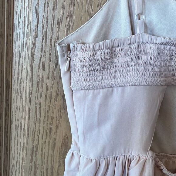 American Eagle Cream Blush Beaded Summer Dress Size 4 - Picture 6 of 9